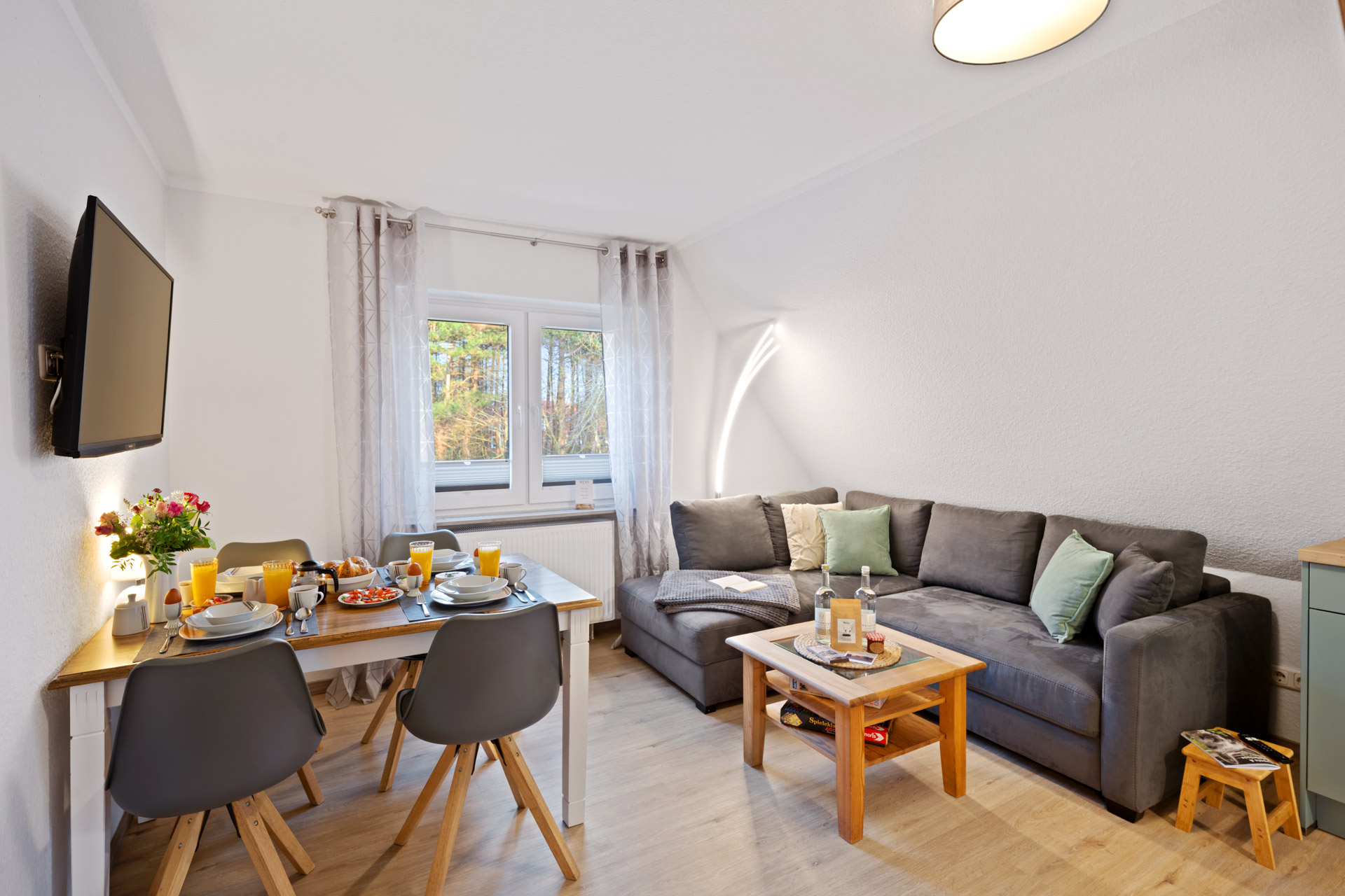 Wohnzimmer Ferienwohnung 3 Haus Tide SPO