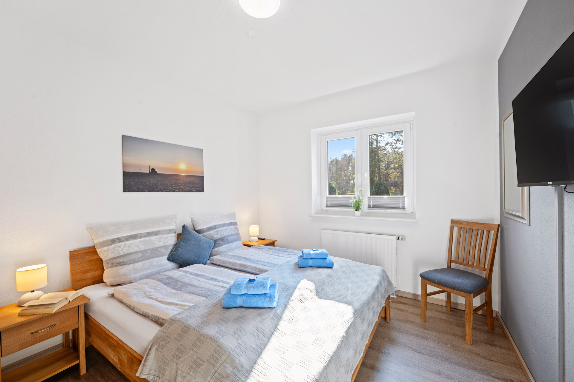 Schlafzimmer Ferienwohnung 5 Haus Tide SPO